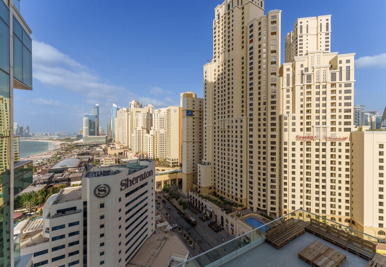 Apartment in Dubai - Stunning JBR Retreat w/ Partial Sea & Marina Views