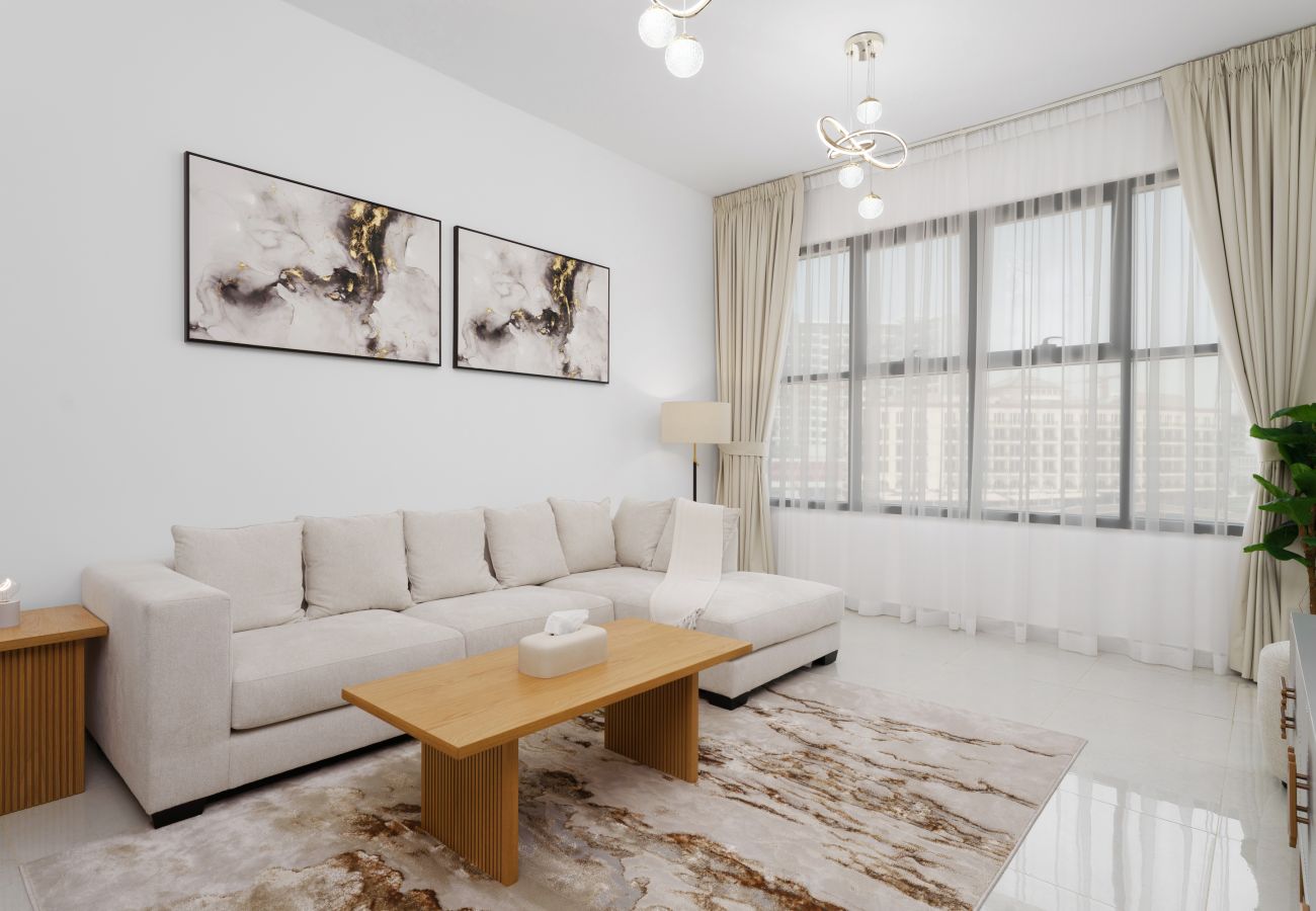 Enjoy a tranquil stay in our modern holiday rental, featuring a balcony and high-end facilities. Your perfect escape in Dubai beckons – learn more, an