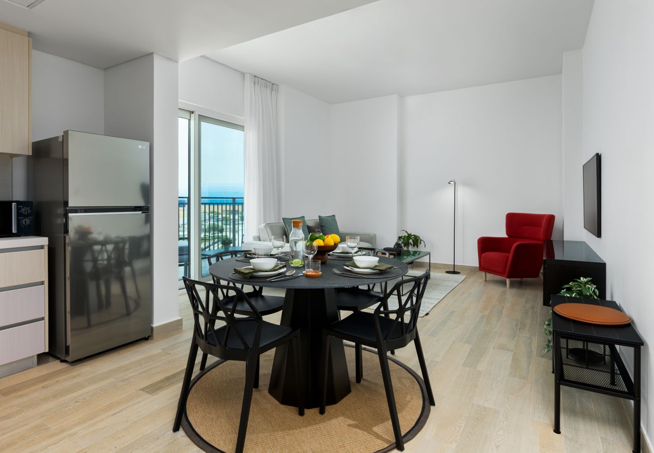  Chic holiday home rental with iconic Ferrari World views located on Yas Island