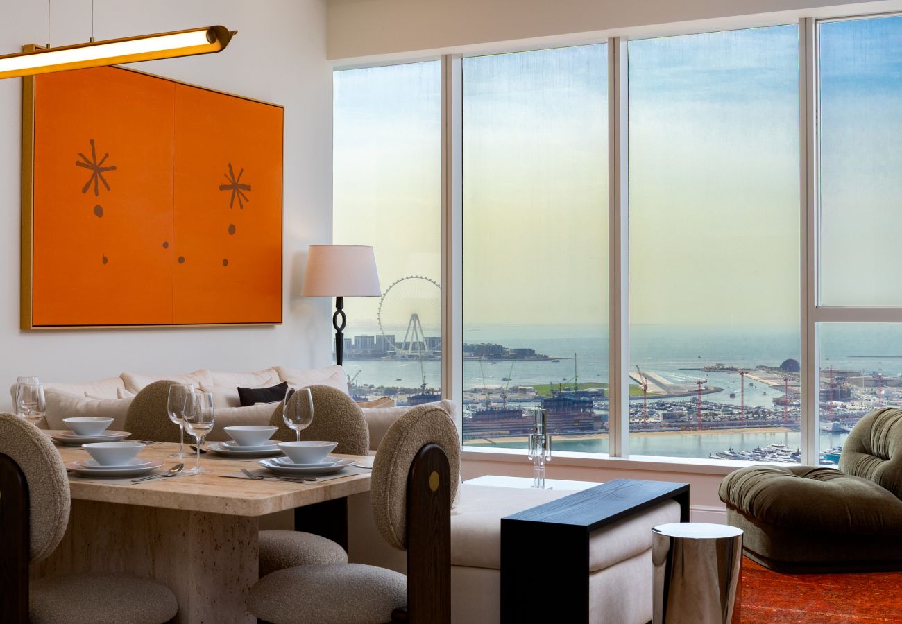 Apartment in Dubai - High-Floor Haven w/ Open Sea Views on Palm Entry  